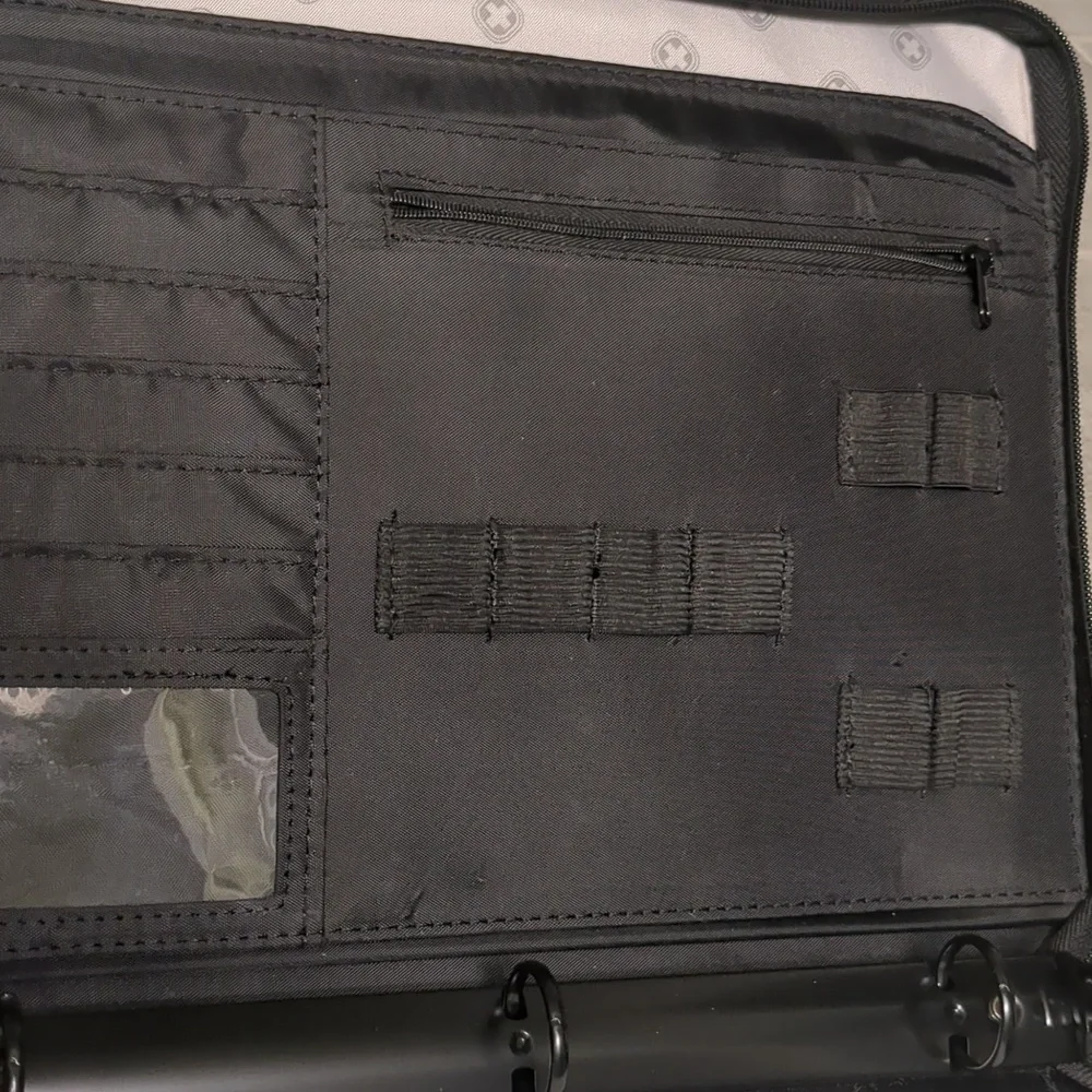 Wenger Black Leather portfolio Briefcase